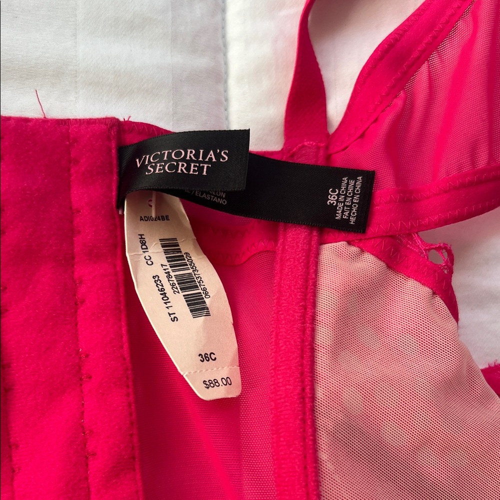 Victoria's Secret Hot Pink Lace Chemise - Picture 2 of 4